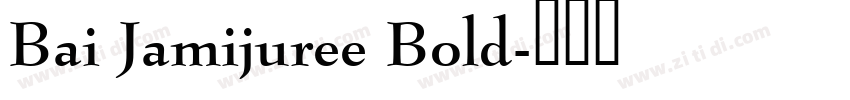 Bai Jamijuree Bold字体转换